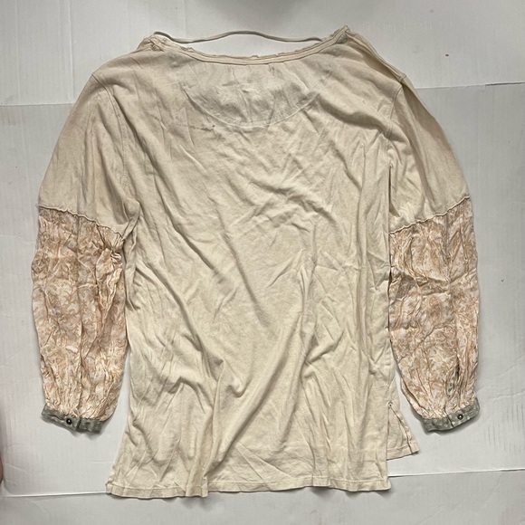 We The Free Cream Oversized Long Sleeve T-Shirt - Medium - Picture 2 of 3